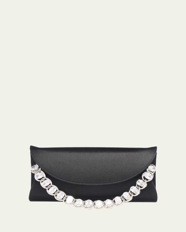 Taylor Crystal Satin Clutch Bag